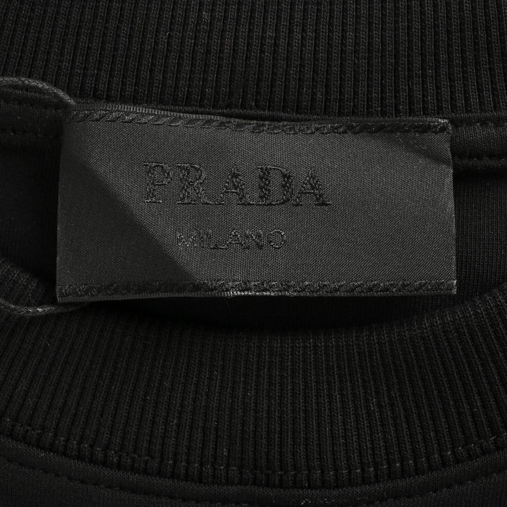 Prada Backpack Pocket Crewneck Sweatshirt Black