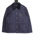 Prada PRD Quilted Jacket with Corduroy Collar - Navy